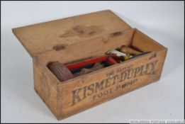 A vintage Kismet mid century foot pump complete in the original box with good notation.