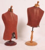 2 20th cenutry tailors / shop haberdashery dummy / dressmakers mannequins,