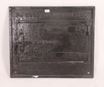 An early 20th century Industrial cast iron factory / foundry door being marked for PJ Goodwin of