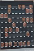 GB QV-QEII Stamp collection in brown stockbook .