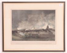 A hand coloured print depicting 'A VIEW OF THE CITY OF BRISTOL' in 1831 after L Haghe and engraved