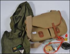 A Brady canvas fishing / shooting canvas bag in fantastic condition along with a Belstaff