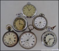 A collection of vintage pocket watches to include a silver Waltham,