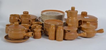 An extensive retro 1970's dinner / tea service by Langley to include cups, saucers,