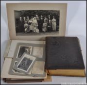 Antique photo album with Cabinet and CdV photos plus loose. Many Bristol.