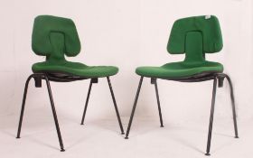 2 retro 1980's upholstered chairs, one in the manner of Magis,