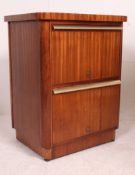 A retro mid century teak wood effect two drawer office filing cabinet by Abess,