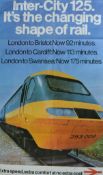 A retro advertising poster for Intercity Trains,