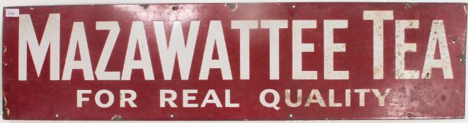 A vintage early 20th century advertising enamel sign for Mazawattee Tea ' For Real Quality '.