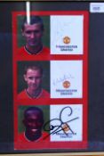 MANCHESTER UNITED: A collection of Manchester United football player autographs - each signed to a