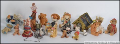 A large collection of Colour Box Bears, each bear being hand painted,