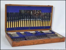 A large and impressive Viner & Hall canteen of cutlery having 12 place setting.