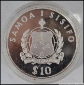 A silver 10 dollar proof coin - Samoa I Sisifo.