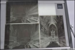 A collection of mid century glass negative photographic plates of scenes from Lichfield Cathedral.