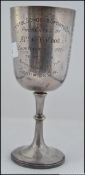 A large silver hallmarked trophy cup by Josiah Williams & Co -David Landsborough Fullerton- ,
