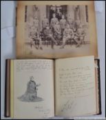 VICTORIAN; Photo album with large images of public school Army cadets & sports,