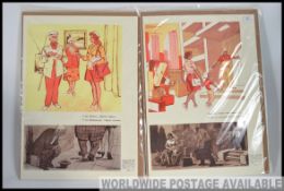 2 vintage 1980's Russian propaganda posters in colour and black and white with notation