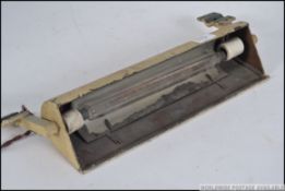 A vintage mid century copper painted wall mounted bankers lamp with rectangular shade,