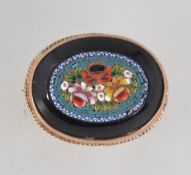 A Victorian 9ct gold micro mosaic brooch.