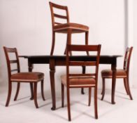 A set of 4 Edwardian mahogany dining cha