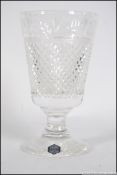 A cut glass leaded Stuart crystal vase,