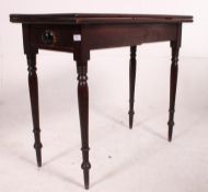 A 19th century mahogany card table / gam