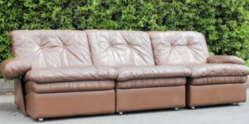 A retro 1970's Danish patchwork brown le