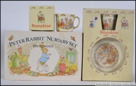 A collection of Bunnykins ceramics to in