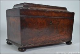 A Regency 19th century walnut workbox of