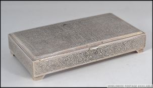 A stunning Iranian silver table top jewe