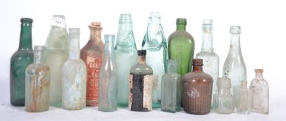 A collection of vintage glass bottles of various forms (please see images)