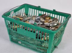 A large collection of flatware to include various silver plated wear and some continental marked