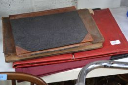 A collection of vintage ledger books, desk pads etc.