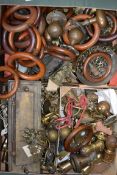 An extensive collection of furniture spares to include handles, knobs, hinges,