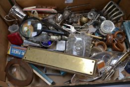 A good collection of silver plate to include toasting forks , various condiments , napkin rings ,