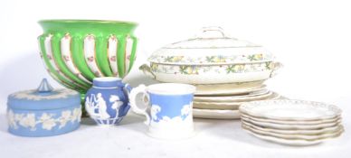 A collection of Victorian and other china to include Mintons and George Jones etc.