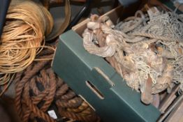 A good group of vintage fishing / boating rope