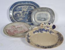 A good collection of Victorian and other plates to include pink and white, blue and f#white,