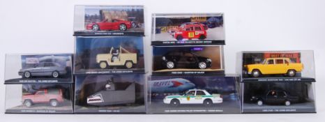 EAGLEMOSS JAMES BOND: A good collection of 10x Eaglemoss made James Bond 007 diorama diecast model