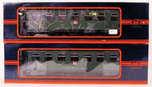 G SCALE: Two ' Train ' made G Scale / gauge railway trainset carriages, part numbers 757-5803 (x2).