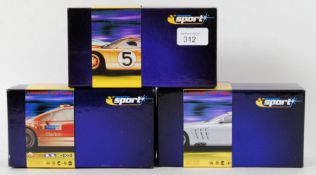 SCALEXTRIC: A good collection of 3x Brand New / unused ' Scalextric Sport ' slot racing cars.