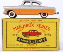 MATCHBOX MOKO LESNEY: A rare variation original vintage Matchbox Lesney Series diecast model No.