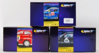 SCALEXTRIC: A good collection of 3x Brand New / unused ' Scalextric Sport ' slot racing cars.