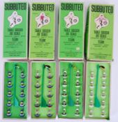 SUBBUTEO: A collection of 4x vintage boxed Subbuteo tabletop football teams,