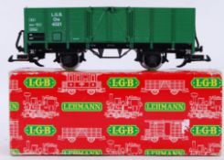 G SCALE: An original G Scale / Gauge railway trainset Lehmann 4021 wagon in green,