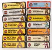 AIRFIX: A good collection of vintage Airfix 1/32 scale plastic ' Military Series ' model figures -
