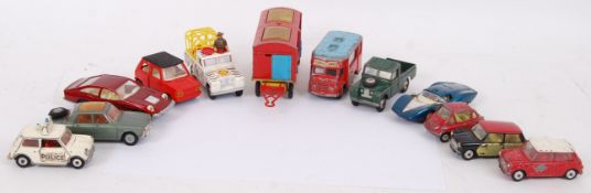 DINKY & CORGI: A good collection of 12x vintage Corgi and Dinky unboxed diecast models to include;