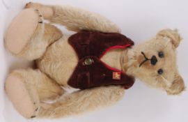 ANTIQUE STEIFF BEAR: An original c1912 Steiff teddy bear. Ear button not present.