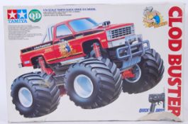 TAMIYA: An original vintage Tamiya ' Clod Buster ' 1:14 scale radio controlled monster truck car.
