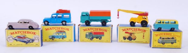 MATCHBOX LESNEY; A good collection of mostly mint+ examples of vintage diecast Matchbox Lesney cars.